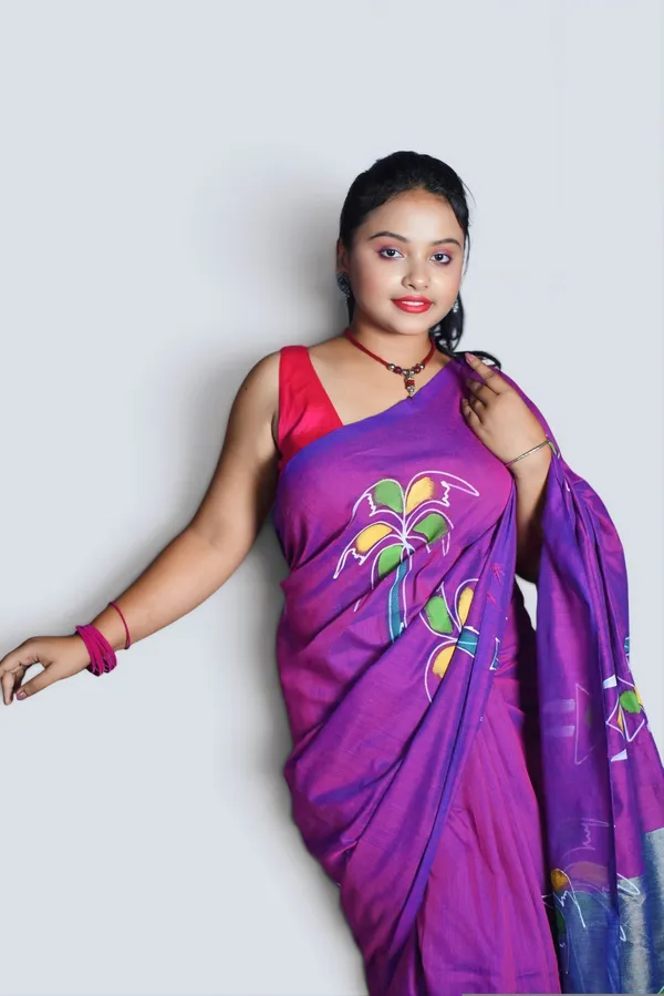 Purple_Cotton_Saree_For_Women