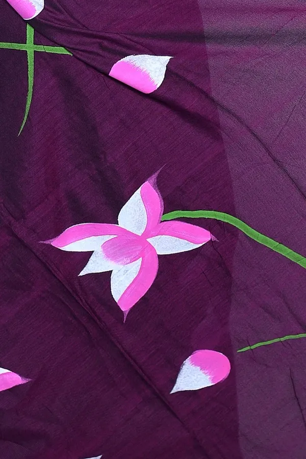 Purple_Floral_Print_Saree_For_Women