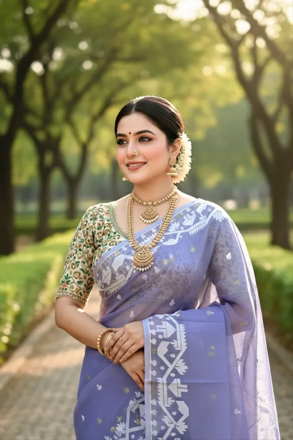 Lavender_Cotton_Silk_Printed_Saree_For_Women