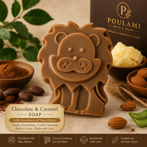Poulami_Chocolate_Caramel_Shea_Butter_Soap_125Gm_Pack_Of_3