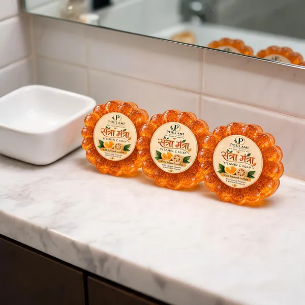 Poulami_Santra_Mantra_Vitamin_C_&_Orange_Extract_Soap_100Gm_-_Pack_of_3