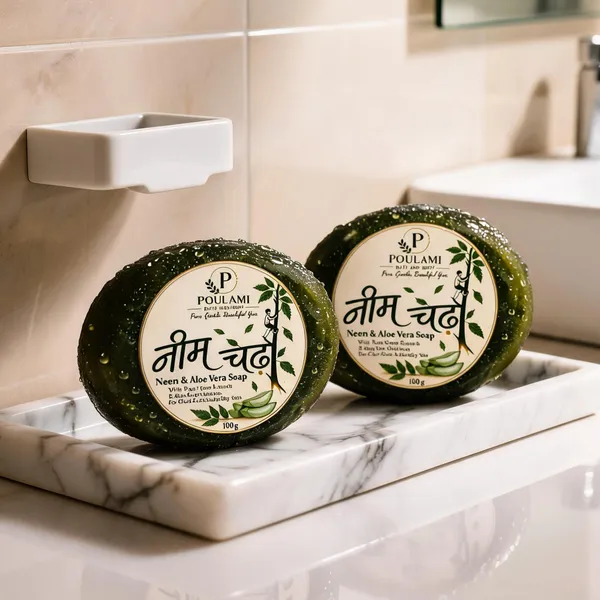 Poulami_Neem_Chaddha_Neem_Aloe_Vera_Antibacterial_Soap_100Gm_Pack_of_2