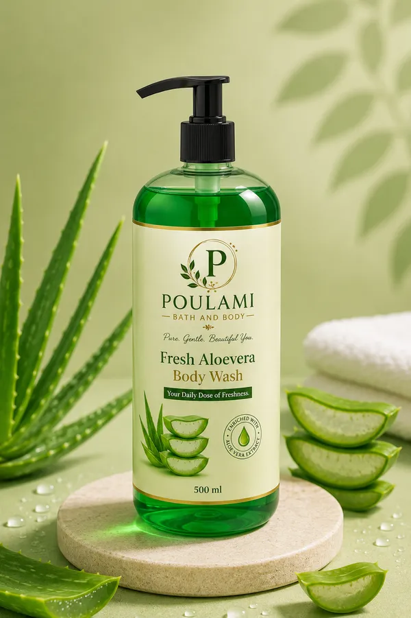 Poulami_Fresh_Aloe_Vera_Hydrating_Body_Wash_500Ml