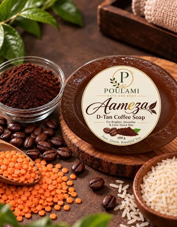 Poulami_Aameza_Coffee_D-Tan_Exfoliating_Soap_100Gm_Pack_of_2