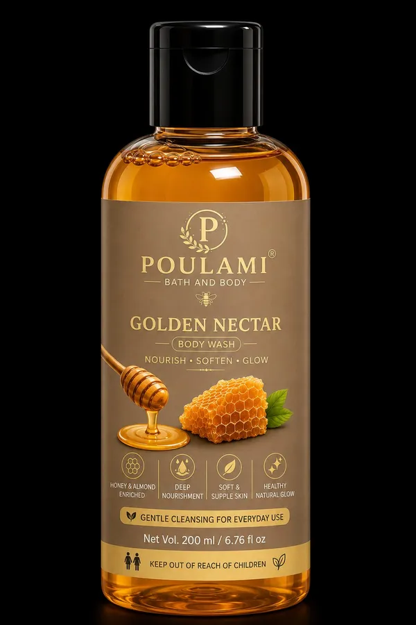 Poulami_Golden_Nectar_Honey_Almond_Nourishing_Body_Wash_200Ml