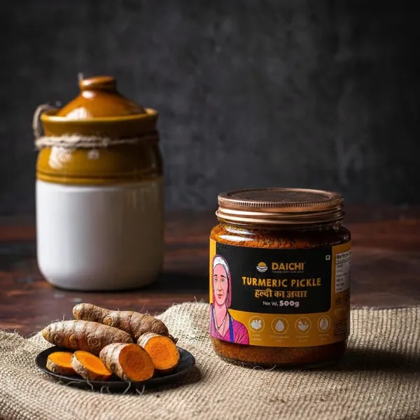 Daichi_Turmeric_Pickle_|_Traditional_Indian_Achar_|_Homemade_&_Sun-Dried_|_Less_Oil_Haldi_Achar_|_Cold-Pressed_Mustard_Oil_|_In-House_Spices_|_No_Preservatives