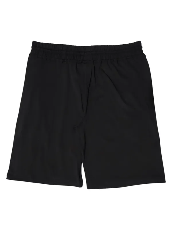Black_Lycra_Regular_Fit_Elastic_Waist_Shorts_For_Men