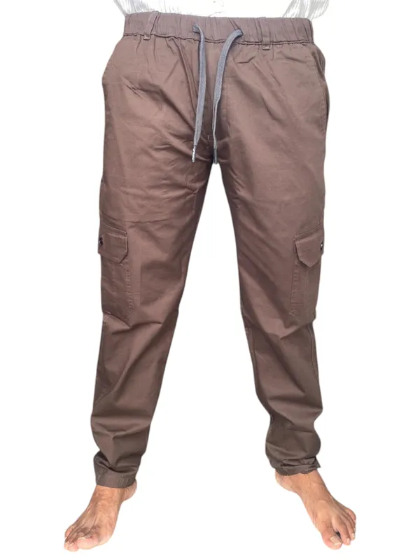 Brown_Cotton_Twill_Relaxed_Fit_Cargo_Jogger_Pants_For_Men