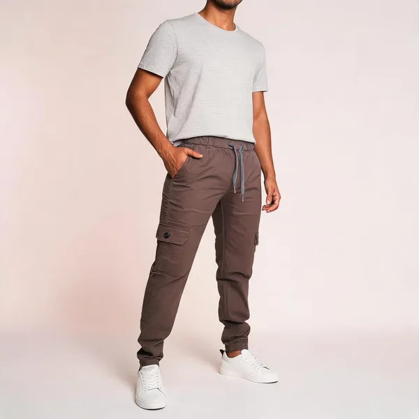 Brown_Cotton_Twill_Relaxed_Fit_Cargo_Jogger_Pants_For_Men