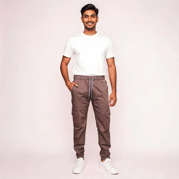 Brown_Cotton_Twill_Relaxed_Fit_Cargo_Jogger_Pants_For_Men