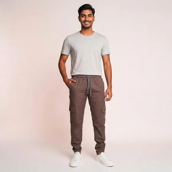 Brown_Cotton_Twill_Relaxed_Fit_Cargo_Jogger_Pants_For_Men