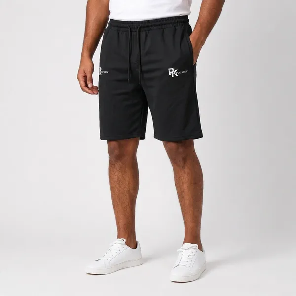 Black_Lycra_Regular_Fit_Elastic_Waist_Shorts_For_Men