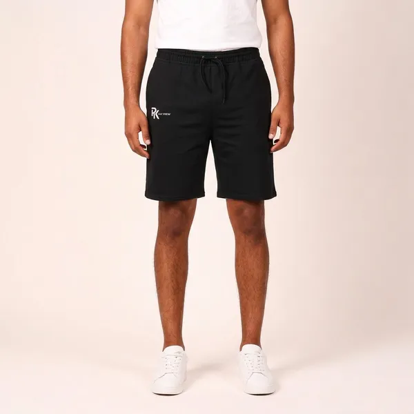 Black_Lycra_Regular_Fit_Elastic_Waist_Shorts_For_Men