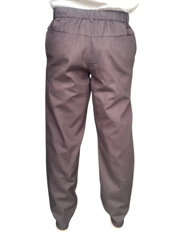 Brown_Cotton_Linen_Relaxed_Fit_Drawstring_Trousers_For_Men