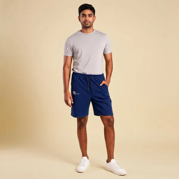 Navy_Blue_Lycra_Elastic_Waist_Sports_Shorts_For_Men
