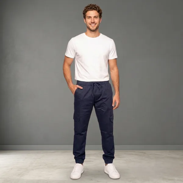 Navy_Cotton_Twill_Relaxed_Fit_Cargo_Jogger_Pants_For_Men