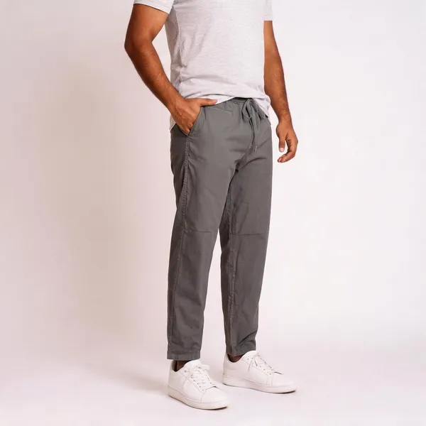 Grey_Cotton_Twill_Relaxed_Fit_Drawstring_Trousers_For_Men