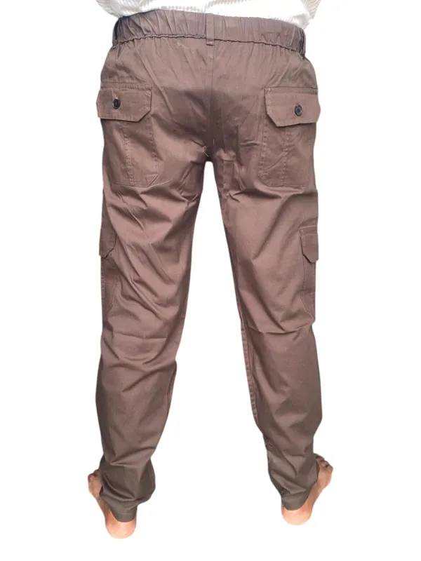 Brown_Cotton_Twill_Relaxed_Fit_Cargo_Jogger_Pants_For_Men