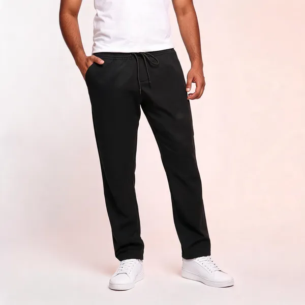 Black_Lycra_Blend_Relaxed_Fit_Drawstring_Track_Pants_For_Men