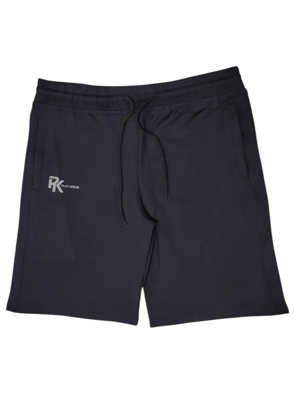 Black_Lycra_Regular_Fit_Shorts_For_Men