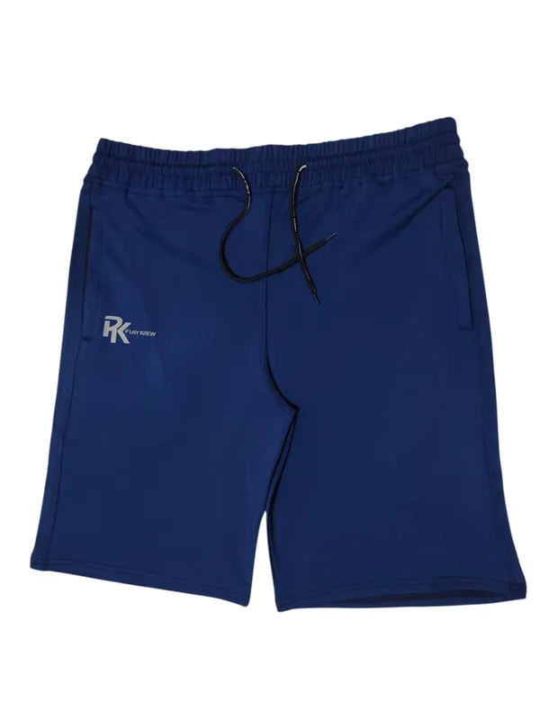 Navy_Blue_Lycra_Elastic_Waist_Sports_Shorts_For_Men
