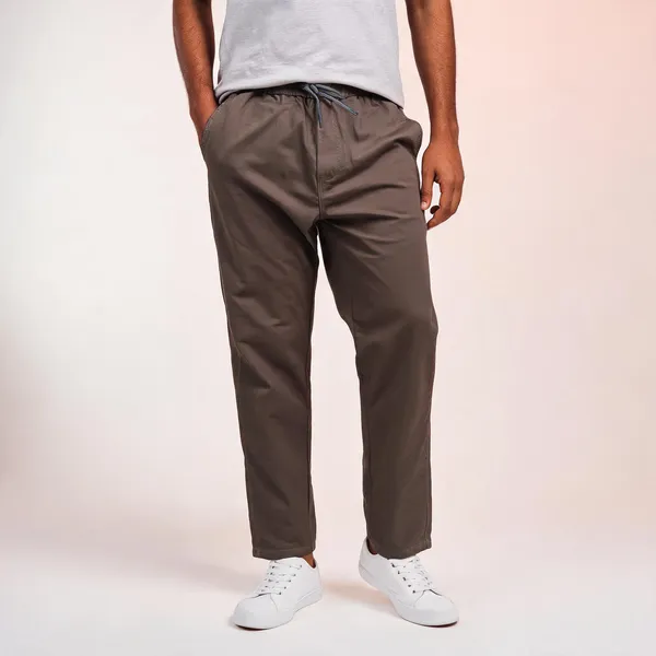 Brown_Cotton_Twill_Relaxed_Fit_Drawstring_Trousers_For_Men