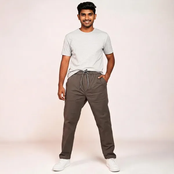 Brown_Cotton_Twill_Relaxed_Fit_Drawstring_Trousers_For_Men