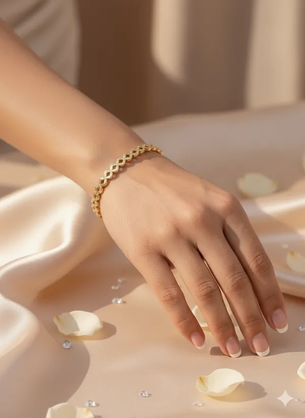 Gold_Diamond_Interlocking_Chain_Kada_Bracelet