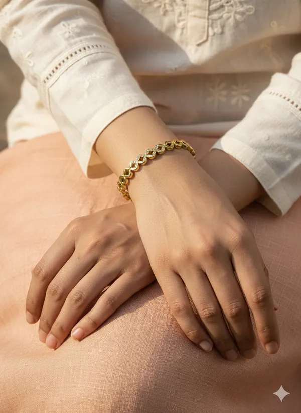 Gold_Diamond_Interlocking_Chain_Kada_Bracelet