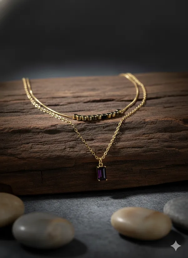 Gold_Black_Double_Layer_Chain