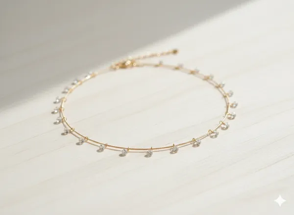 Gold_Clear_Stone_Round_Single_Layer_Chain