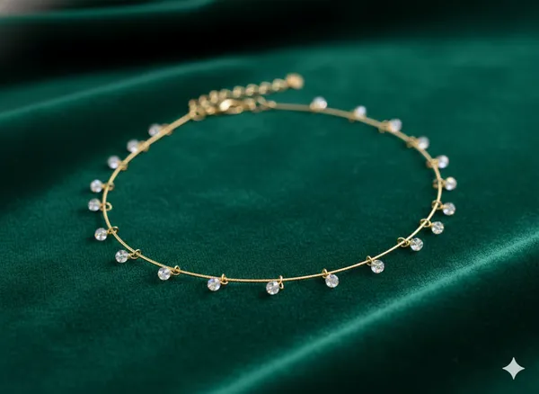 Gold_Clear_Stone_Round_Single_Layer_Chain