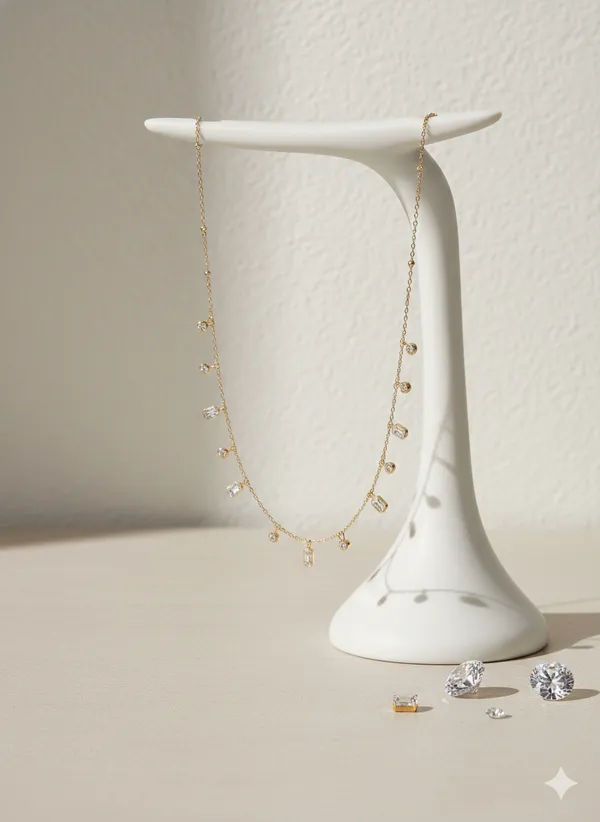 Gold_Rectangle_Clear_Stone_Chain