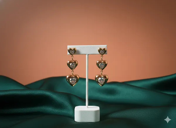 Gold_Clear_Stone_Heart_Hanging_Earrings
