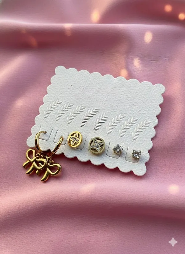 Gold_Bow_Hoop_Multi_Earrings