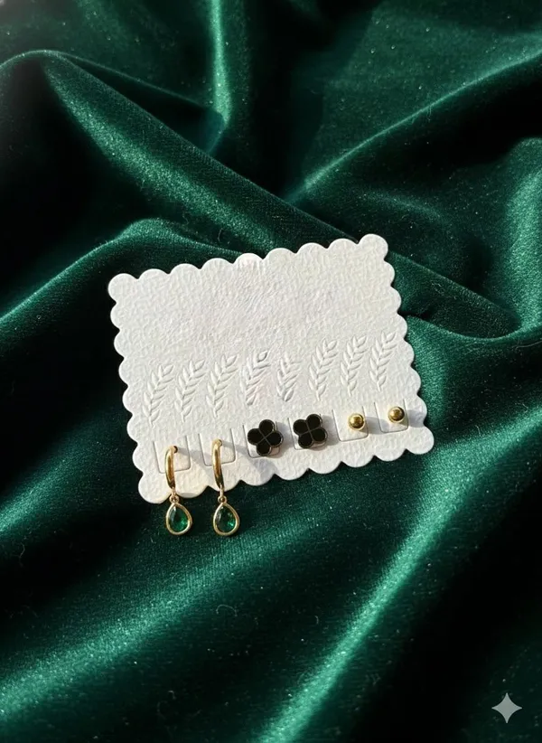 Gold_Emerald_Teardrop_Hoop_Multi_Earrings
