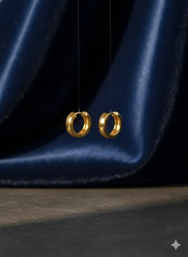 Golden_Thick_Hoop_Round_Earrings_-_Pack_of_2