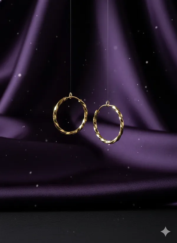 Golden_Round_Hoop_Earrings_-_Pack_of_2