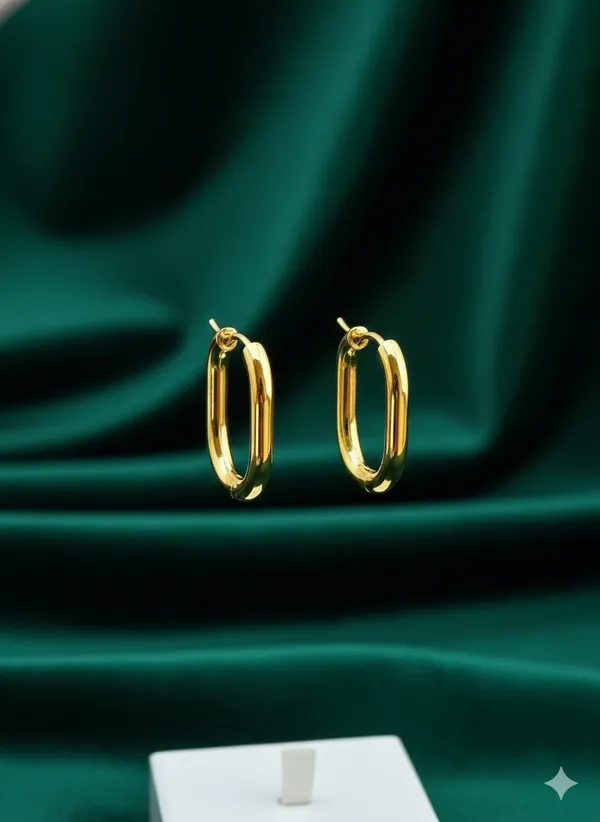 Golden_Oval_Hoop_Earrings_-_Pack_of_2