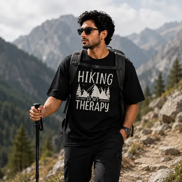 Hiking_is_my_Therapy_Oversized_Black_Graphic_Print_T-Shirt