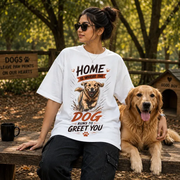 Home_is_Where_the_Dog_Runs_to_Greet_You_Oversized_White_Graphic_Print_T-Shirt