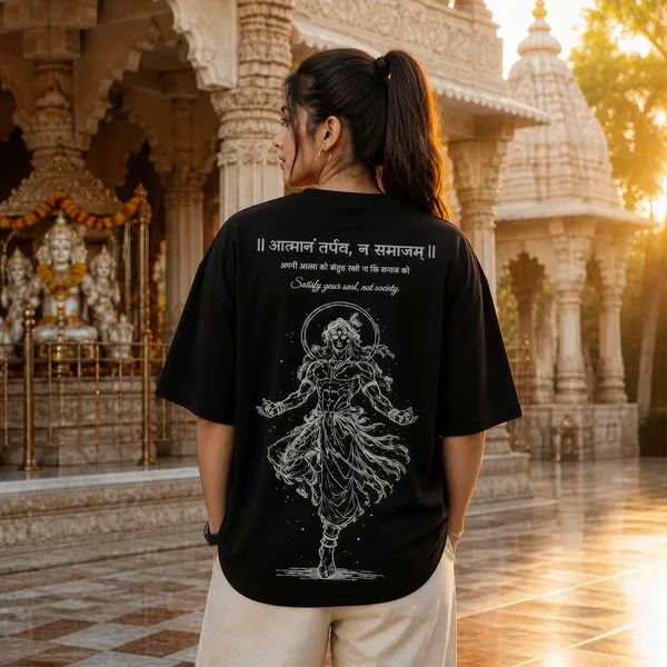 Satisfy_your_Soul,_not_Society_Oversized_Black_Graphic_Print_T-Shirt