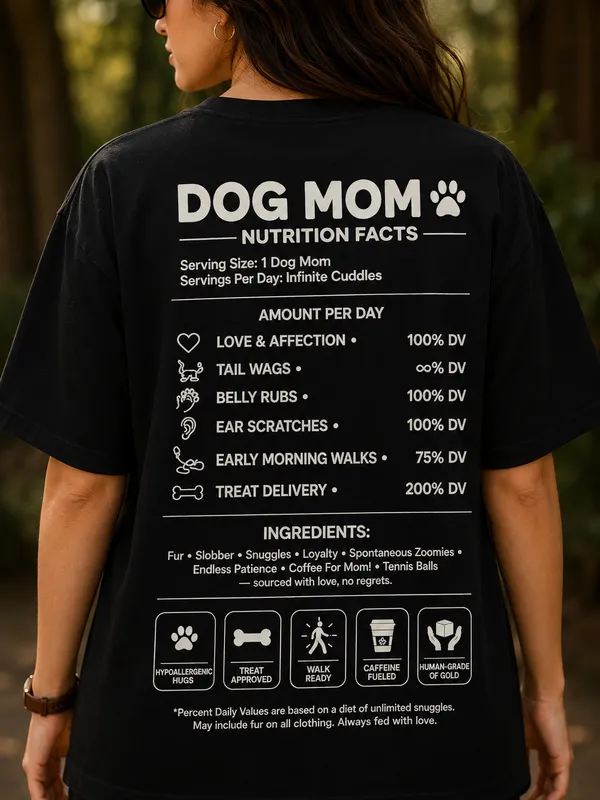 Dog_Mom_Nutrition_Facts_Oversized_Black_Graphic_Print_T-Shirt