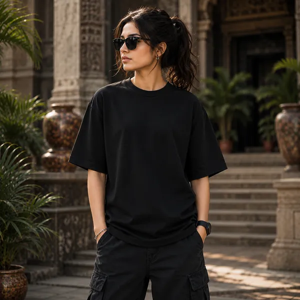 Hanuman_Oversized_Black_Graphic_Print_T-Shirt