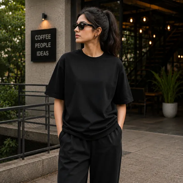 No_Means_No_Oversized_Black_Graphic_Print_T-Shirt
