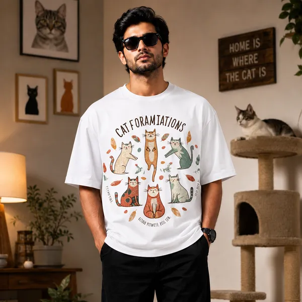Catformmaitions_Oversized_White_Graphic_Print_T-Shirt