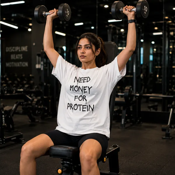 Need_Money_for_Protein_Oversized_White_Graphic_Print_T-Shirt