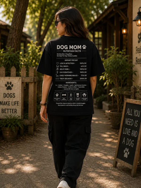 Dog_Mom_Nutrition_Facts_Oversized_Black_Graphic_Print_T-Shirt