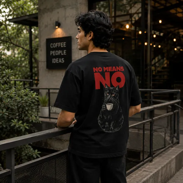 No_Means_No_Oversized_Black_Graphic_Print_T-Shirt