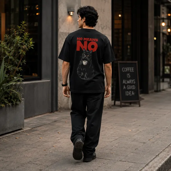 No_Means_No_Oversized_Black_Graphic_Print_T-Shirt